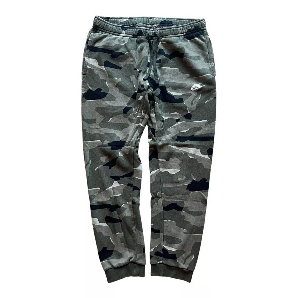 Nike Green Camo Jogger Sweatpants Adult Sz L Athleisure Streetwear Workout